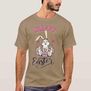 Camiseta Feliz Páscoa do adorável Coelho de Páscoa