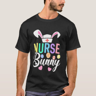 Camiseta Feliz Páscoa Enfermeira Bunny Orelhas de Coelho Ov