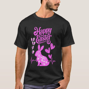 Camiseta Feliz Páscoa Enfermeira Com Bunny Orelhas De Pásco