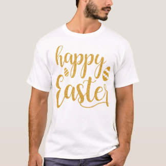 Camiseta Feliz Páscoa Estampa Gráfica Clássica