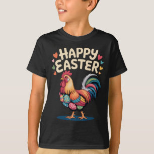 Camiseta Feliz Páscoa Galo Frango Vida Na Fazenda Aves Aman