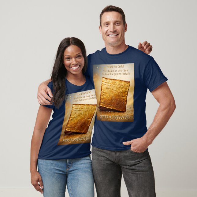 Camiseta Feliz Páscoa! Matzá Dourada (Unissex)