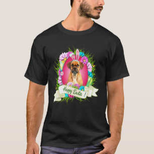 Camiseta Feliz Páscoa Puggle Vestindo Orelhas de Coelho Ovo