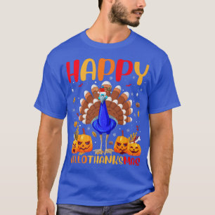 Camiseta Feliz Pássaro Peacock Feliz Pavão Olá Obrigado