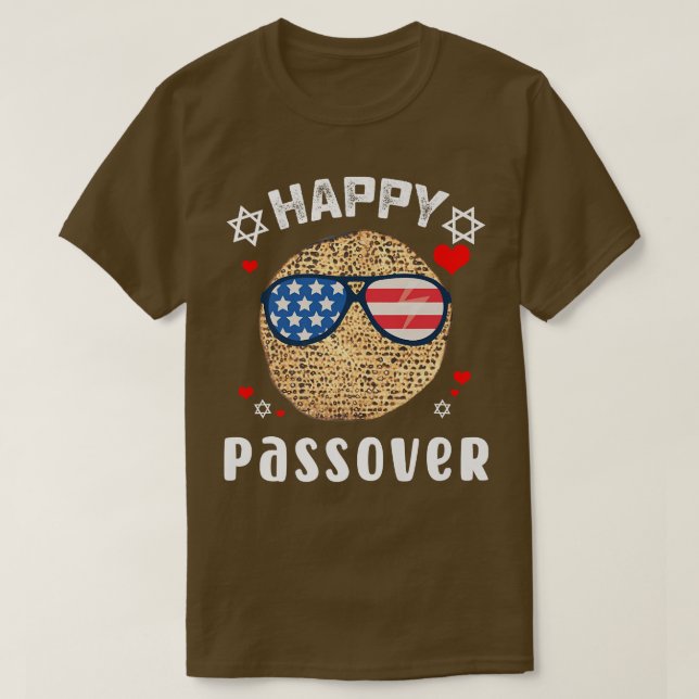 Camiseta Feliz Passover Comida Judaica Pesach Engraçado Mat (Frente do Design)