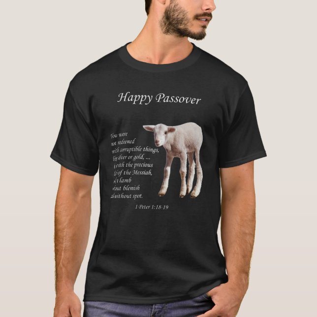 Camiseta Feliz Passover - Lâmpada (Frente)