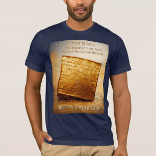 Camiseta Feliz Passover! Ouro Matzah