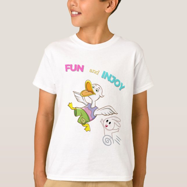 Camiseta Feliz Pato e Teto de Coelho (Frente)