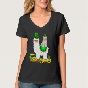 Camiseta Feliz Patrick S Day Leprechaun Bearded Collie Ridi