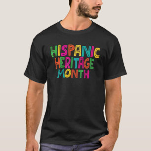 Camiseta Feliz Patrimônio Nacional Hispânico Mês 1