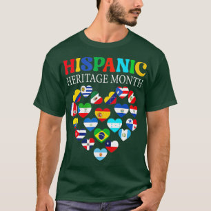 Camiseta Feliz Patrimônio Nacional Hispânico Mês Todos os C