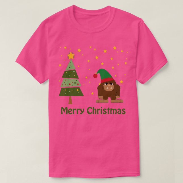 Camiseta Feliz Pé Grande de Natal (Frente do Design)