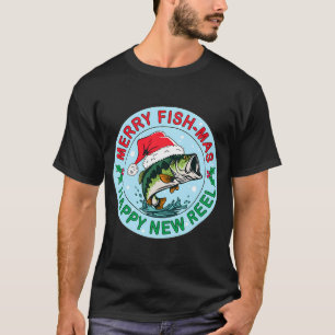 Camiseta Feliz Peixe-natal Feliz Ano Novo