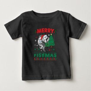 Camiseta Feliz Peixes Pai Pesca Natal Natal