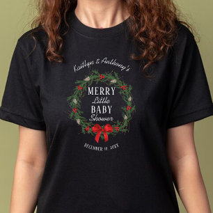 Camiseta Feliz Pequeno Chá de fraldas de Natal
