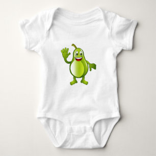 Camiseta Feliz personagem de fruta de pera