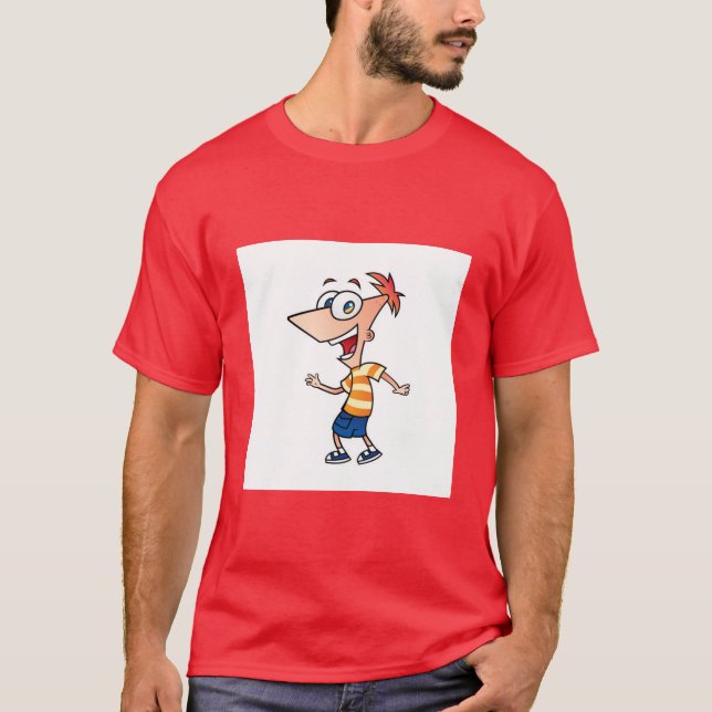 Camiseta Feliz Phineas engraçado (Frente)