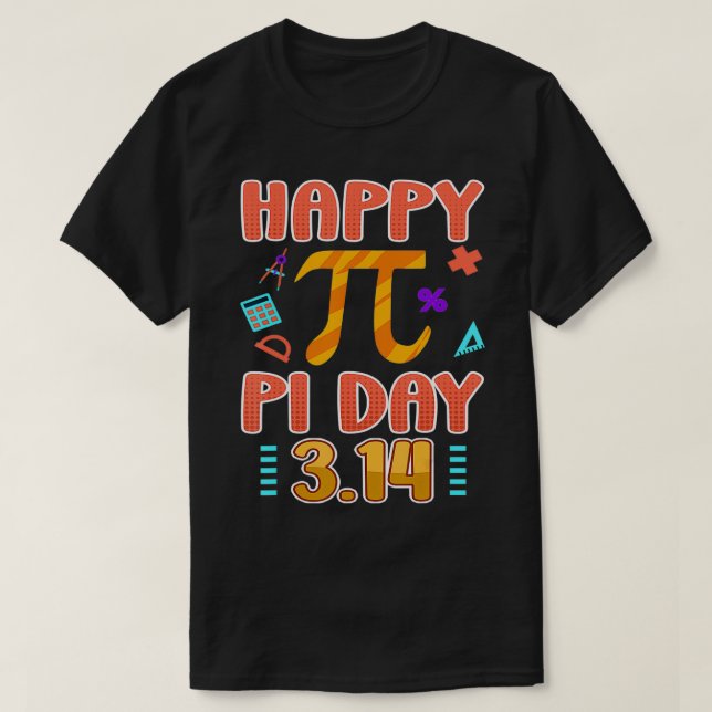 Camiseta Feliz Pi Day MathemTeacher Rainbow Funny Pi D (Frente do Design)