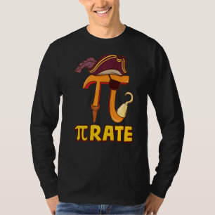 Camiseta Feliz Pi Day Pirate Crianças Professores De Matemá