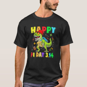 Camiseta Feliz Pi Dia 3.14 T Rex Dinossaur Mathemat T