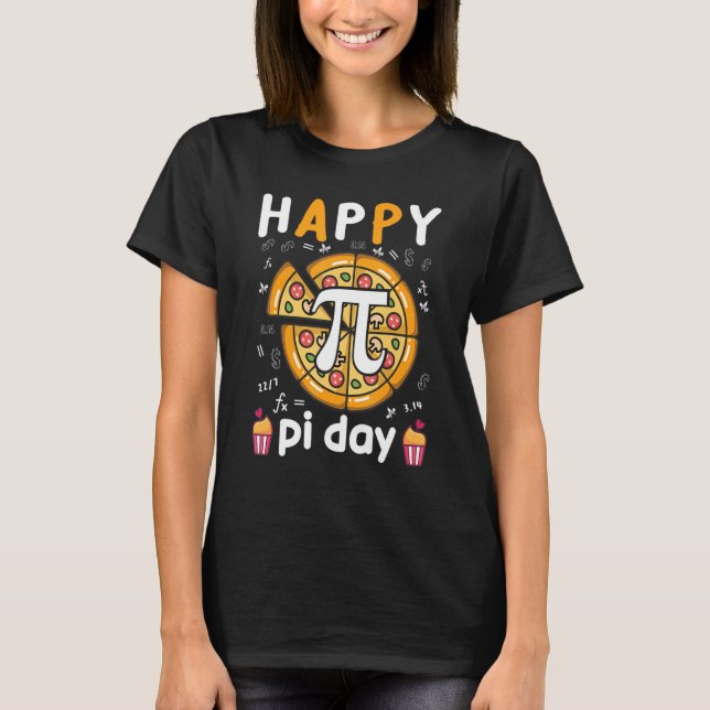 Camiseta Feliz Pie Day Pie Pizza Matemática Pi Símbolo Pi (Frente)