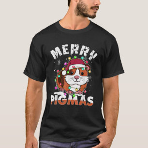 Camiseta Feliz Pigmas Engraçado Xmas Natal Guinheiro