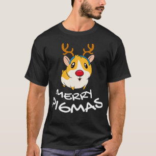 Camiseta Feliz Pigmas Feliz Rodinho de Natal