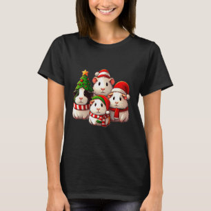 Camiseta Feliz Pigmas Natal Guiné Porco Fazenda