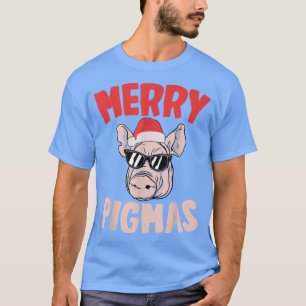 Camiseta Feliz Pigmas Proprietário do Porco de Natal