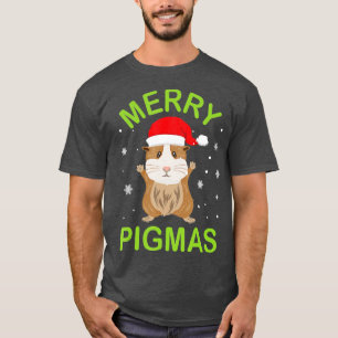 Camiseta Feliz Pigmas Santa Hat Guiné Pig Natal Animal