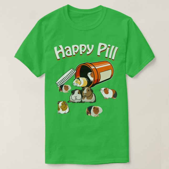 Camiseta Feliz Pílula Guiné Pig (Frente do Design)