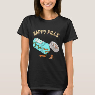 Camiseta Feliz Pílulas Dachshund Dog