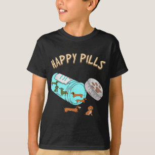 Camiseta Feliz Pílulas Dachshund, Presente para Sobrecarga