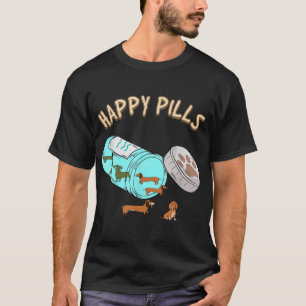 Camiseta Feliz Pílulas Dachshund, Presente para Sobrecarga