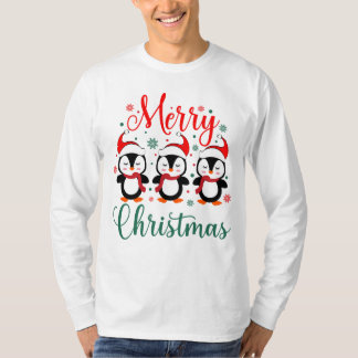 Camiseta Feliz Pinguim de Natal, Natal