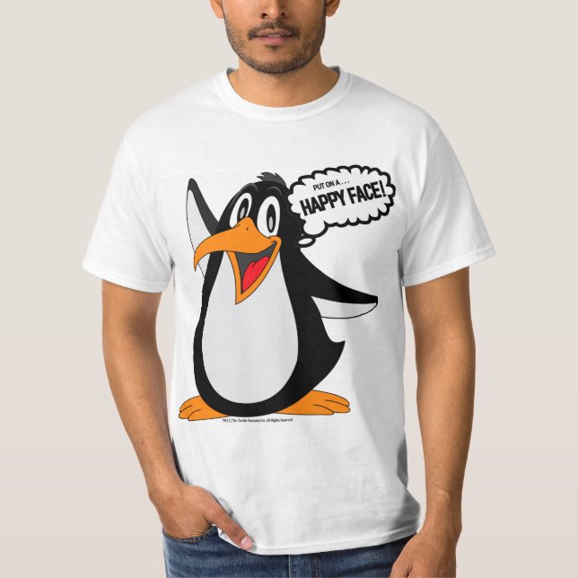 Camiseta "Feliz Pinguim Rosto" (Frente)