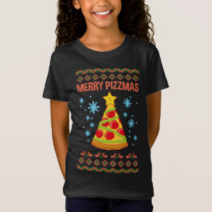 Camiseta Feliz Pizzmas Engraçado Pizza de Natal Feia Xmas
