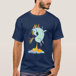 Camiseta Feliz Poop da Unicórn Engraçado Gift Magical Rainb