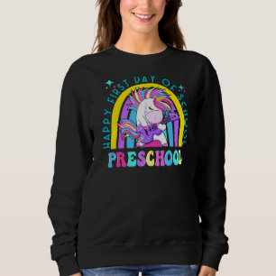 Camiseta Feliz Pré-Escolas Elétricas de Guitarra Unicorn