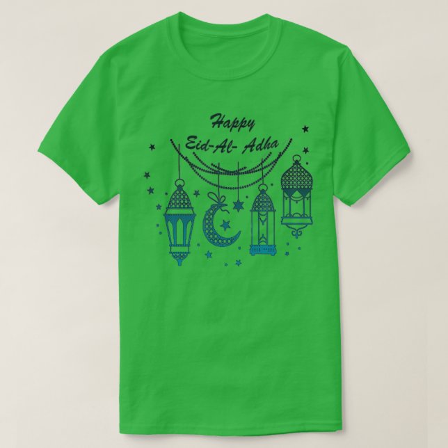 Camiseta Feliz Presente De Eid Al Adha Para Mulheres Crianç (Frente do Design)
