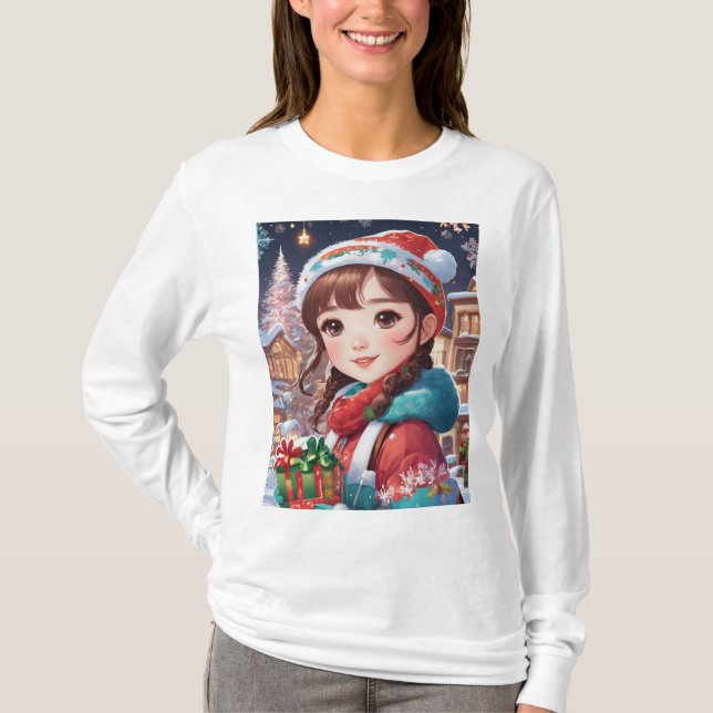 Camiseta Feliz presente de Natal (Frente)