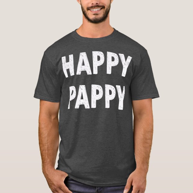 Camiseta Feliz presente de pappy Vovô Engraçado Vovô (Frente)