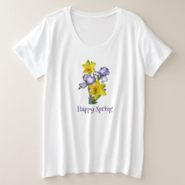 Camiseta Feliz Primavera irlandês e Daffodils