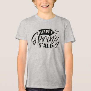 Camiseta Feliz Primavera para Todos Tipografia Design-49765
