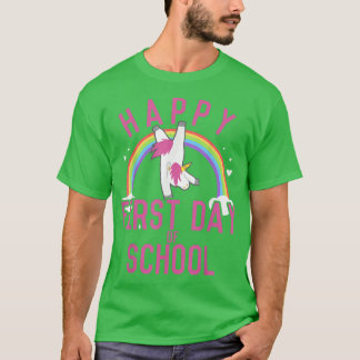 Camiseta Feliz primeiro da escola