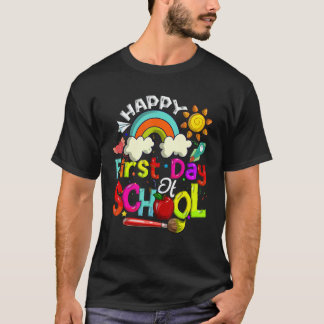 Camiseta Feliz Primeiro Dia Bem-vindos de Volta à Escola Al