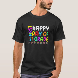 Camiseta Feliz Primeiro Dia Da 1ª Série De Volta À Escola P