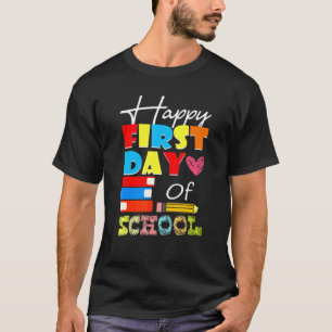 Camiseta Feliz Primeiro Dia Da Caneta De Professores E
