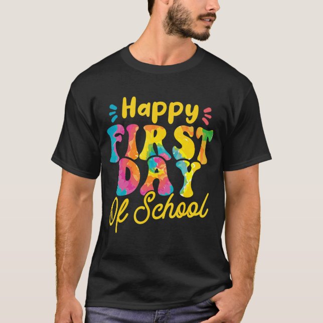 Camiseta Feliz Primeiro Dia da Escola (Frente)