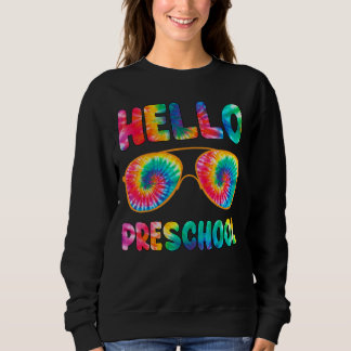 Camiseta Feliz Primeiro Dia Da Escola Alô Preschool Tie Dye